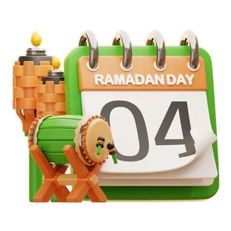 Jour 4 du ramadan  3D Icon