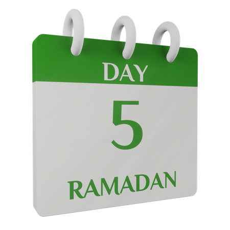 Jour 5 du ramadan  3D Illustration