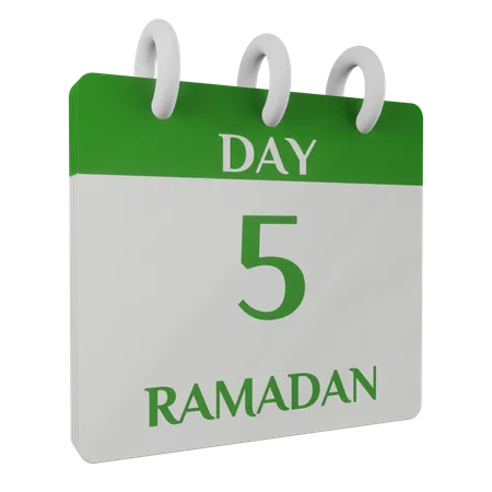 Jour 5 du ramadan  3D Illustration