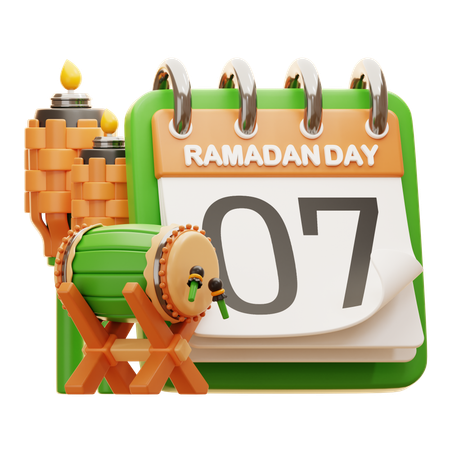 Jour 7 du ramadan  3D Icon