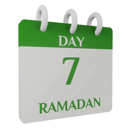 Jour 7 du ramadan  3D Illustration