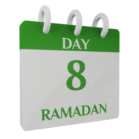 Jour 8 du ramadan  3D Illustration