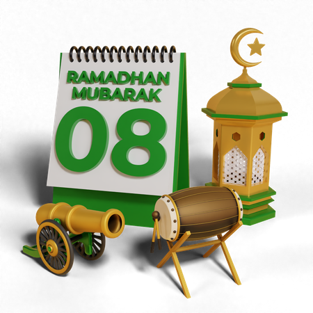 Jour 8 ramadhan  3D Icon