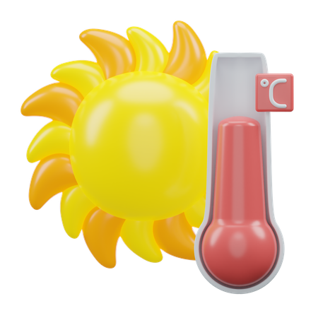 Température du jour en degrés Celsius  3D Icon