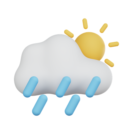Jour de forte pluie  3D Icon