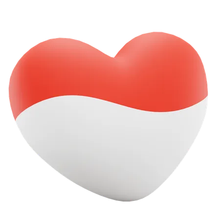 Coeur de la fête de l'indépendance  3D Icon