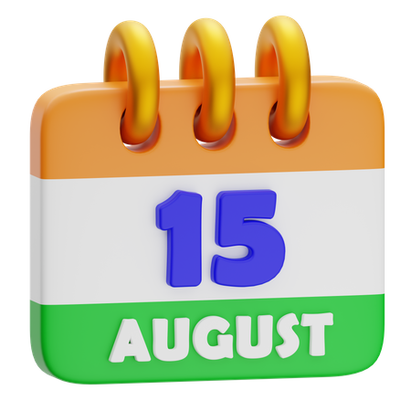 Jour de l'Indépendance Indienne  3D Icon