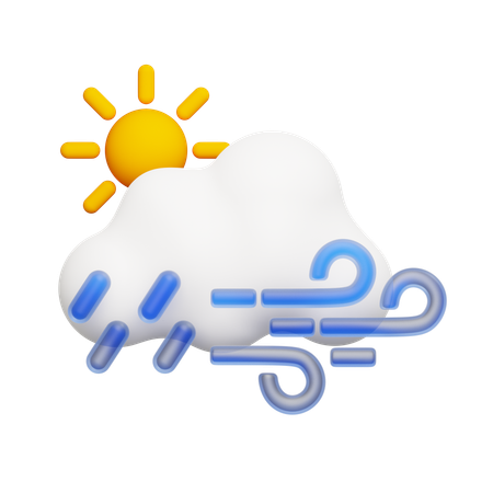 Jour de pluie  3D Icon