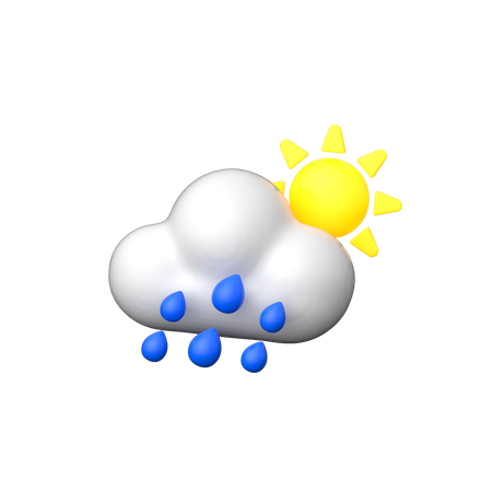 Jour de pluie  3D Icon