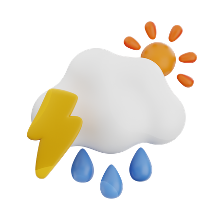 Jour de pluie  3D Icon