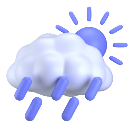 Jour de pluie  3D Icon