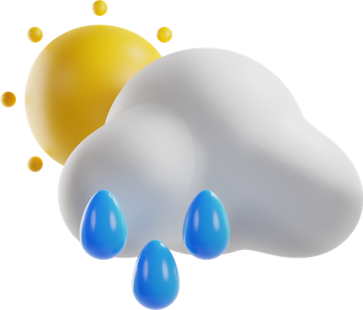 Jour de pluie  3D Icon
