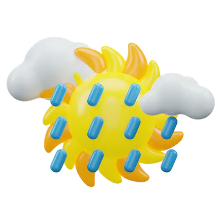 Jour de pluie  3D Icon