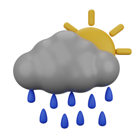 Jour de pluie  3D Icon