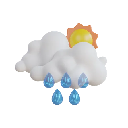 Jour de pluie  3D Icon