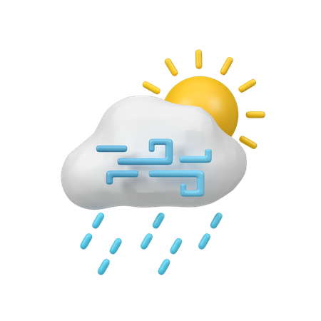 Jour de pluie  3D Icon