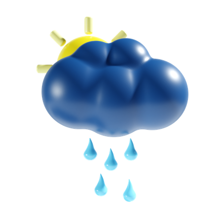 Jour de pluie  3D Icon