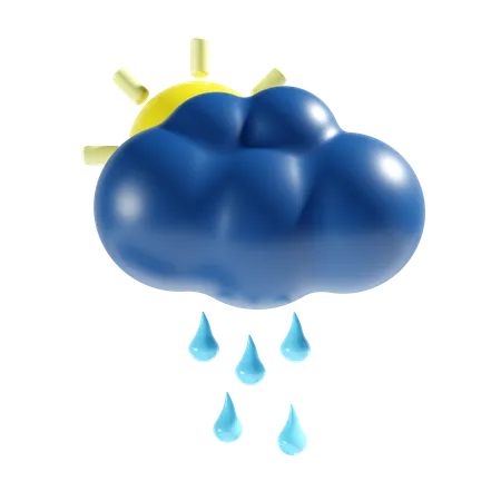 Jour de pluie  3D Icon