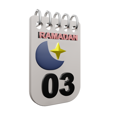 Jour 3 du ramadan  3D Icon