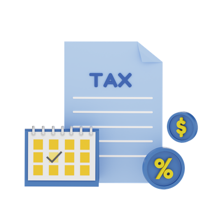 Jour des taxes  3D Icon