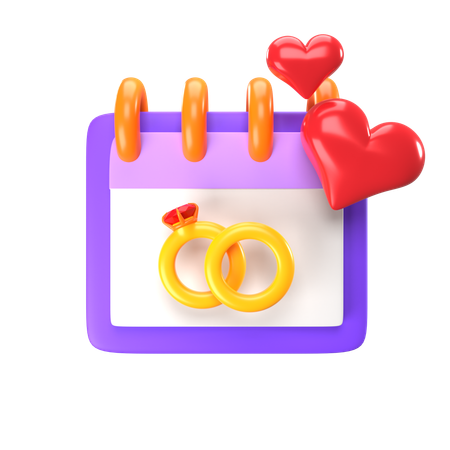 Jour de mariage  3D Icon