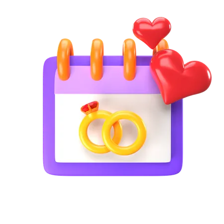 Jour de mariage  3D Icon