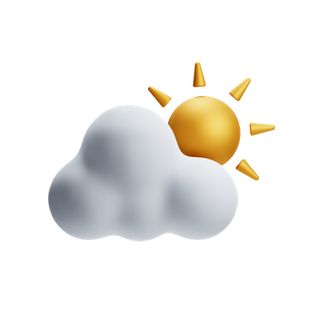 Journée partiellement nuageuse  3D Icon