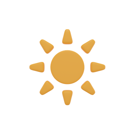 Journée soleil météo  3D Icon