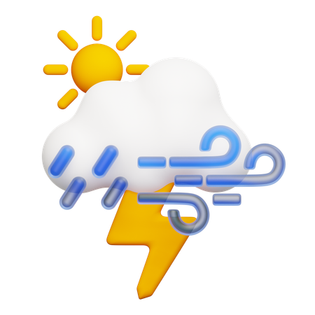 Jour venteux  3D Icon