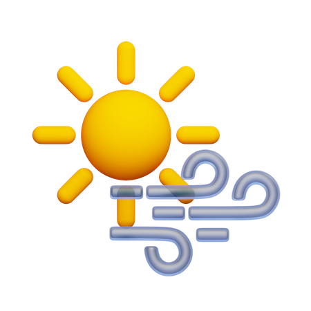 Jour venteux  3D Icon