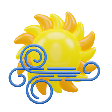 Jour venteux  3D Icon