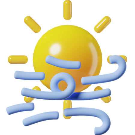 Jour venteux  3D Icon