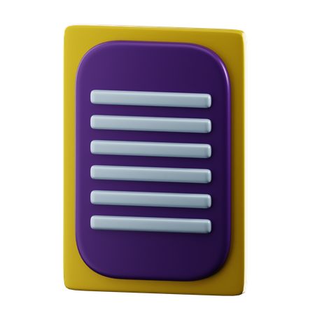 Journal de données  3D Icon