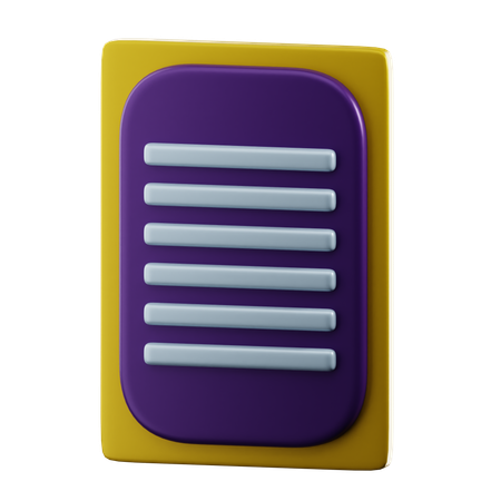 Journal de données  3D Icon