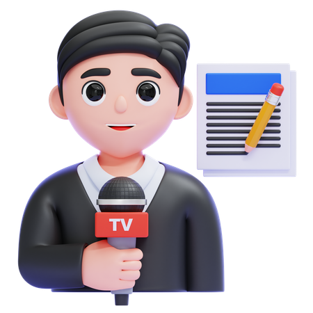Journalist  3D Icon