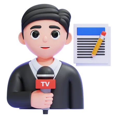Journalist  3D Icon