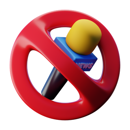 Journalist Banned  3D Icon