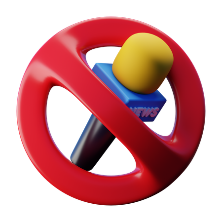 Journalist Banned  3D Icon