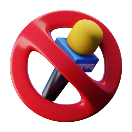 Journalist Banned  3D Icon