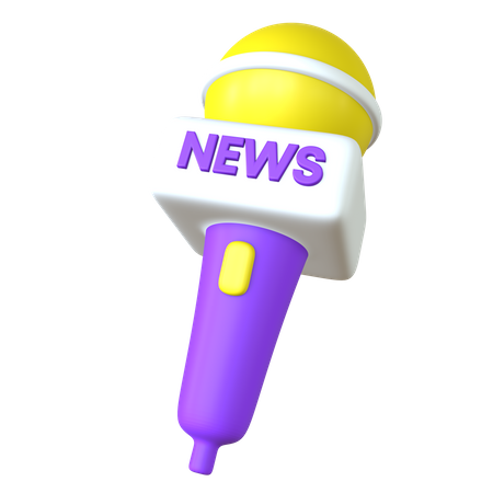 Journalist Microphone  3D Icon
