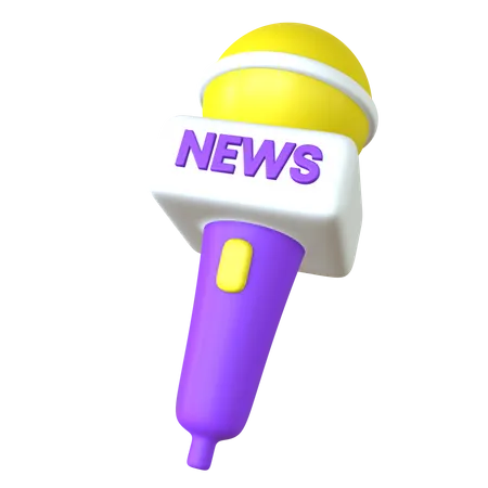 Journalist Microphone  3D Icon