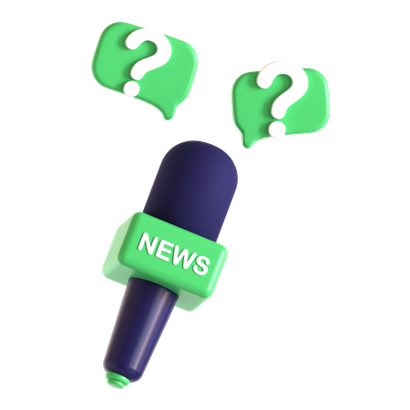 Journalist Question Live  3D Icon