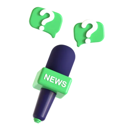 Journalist Question Live  3D Icon