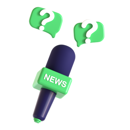 Journalist Question Live  3D Icon