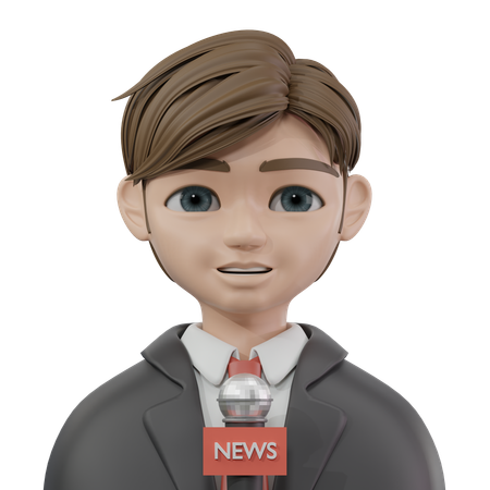 Journaliste  3D Icon