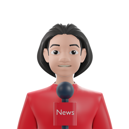 Journaliste féminine  3D Icon