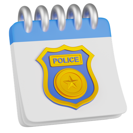 Journée de la police  3D Icon