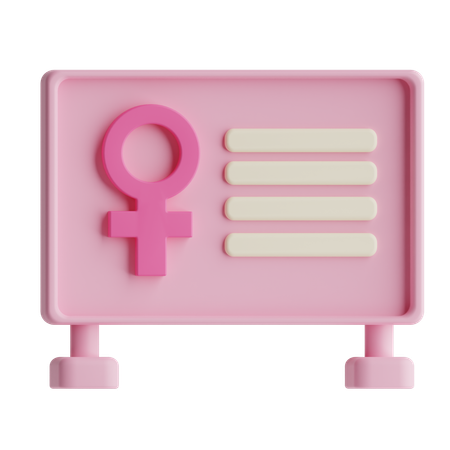Panneau d'affichage de la journée des femmes  3D Icon