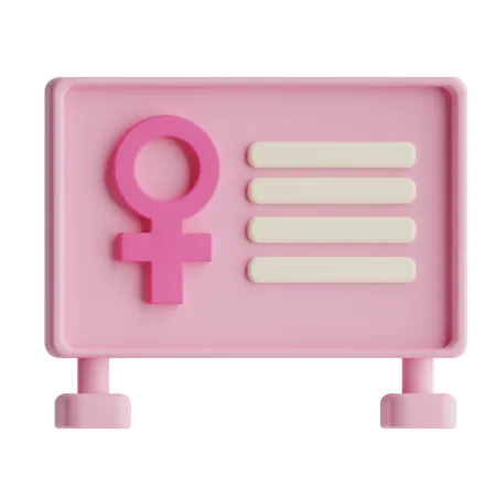 Panneau d'affichage de la journée des femmes  3D Icon