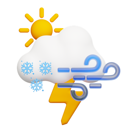 Journée enneigée  3D Icon